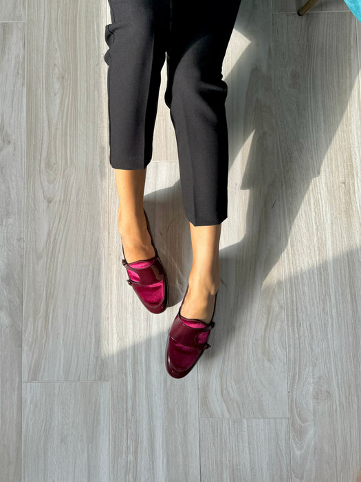 Slip on "Ballerina" doppia fibbia BORDEAUX