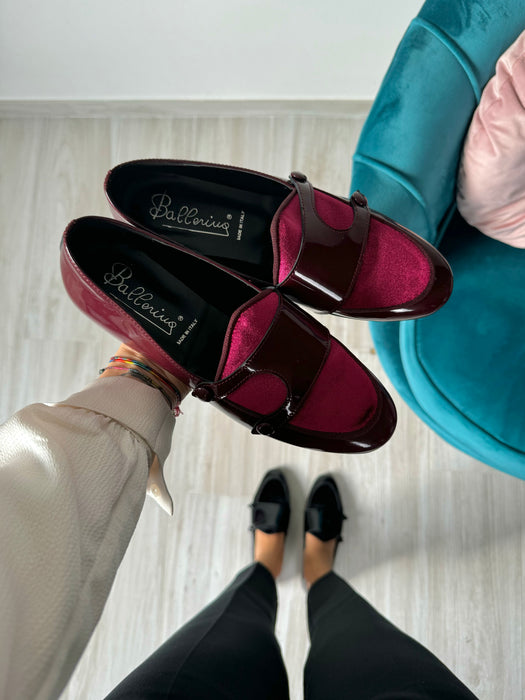 Slip on "Ballerina" doppia fibbia BORDEAUX